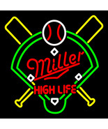 Miller High Life Baseball Neon Sign 16&quot; x 16&quot; - £546.50 GBP