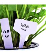 10 Pcs White T-Shape Plant Labels Reusable Waterproof #MNTS - £5.47 GBP