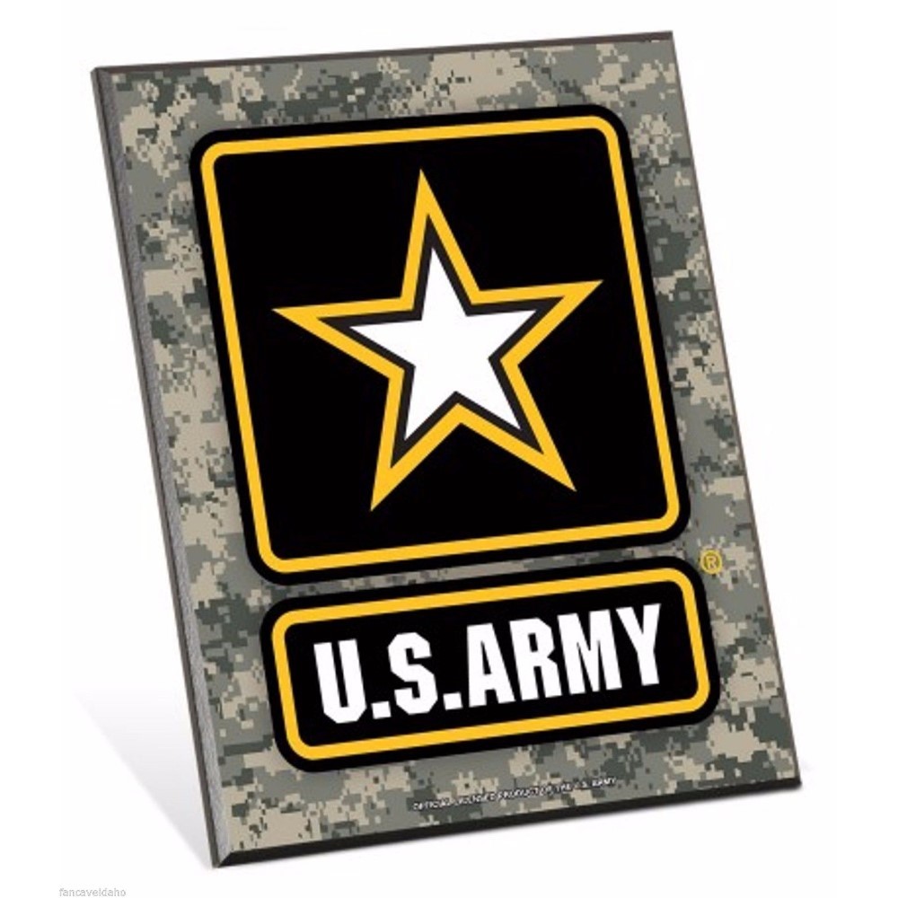 U.S. Army Logo Premium 8" x 10" Solid Wood Easel Sign - $9.95