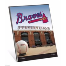 MLB Atlanta Braves Stadium Premium 8&quot; x 10&quot; Solid Wood Easel Sign - £7.94 GBP