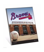 MLB Atlanta Braves Stadium Premium 8&quot; x 10&quot; Solid Wood Easel Sign - £7.95 GBP