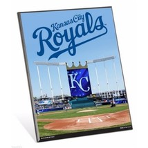 MLB Kansas City Royals Stadium Premium 8&quot; x 10&quot; Solid Wood Easel Sign - £7.77 GBP