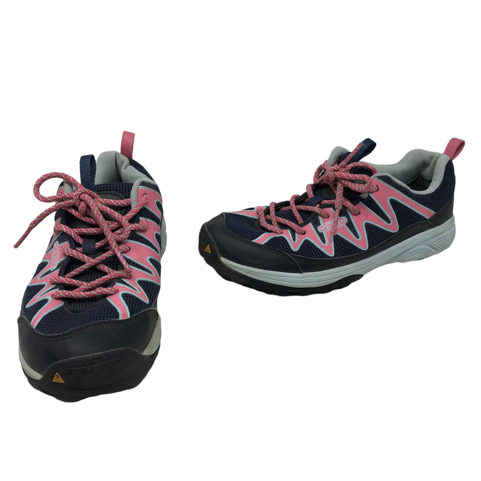KEEN Youth Girls Hiking Blue Pink Sneakers Size 4 Trail 1013585 - £31.28 GBP