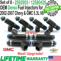 OEM 8Pcs Denso Best Upgrade Fuel Injectors for 2002-2007 Chevrolet &amp; GMC 5.3L V8 - £139.98 GBP