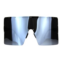 Polarizado Lente Espejo Visera Shield Gafas de Sol Grande Capa Sombras UV 400 - £17.28 GBP+