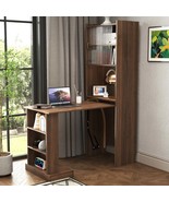 Folding Desk with Storage: Space-Saving Computer &amp; Study Table - €320,47 EUR