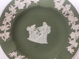 Wedgwood Jasperware Trinket Dish Green Ashtray Cupid As Oracle England Vintage - £15.94 GBP