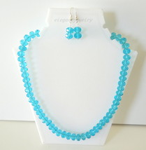 Sky Blue Crystal Necklace Set - £17.38 GBP