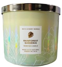 Bath &amp; Body Works Rainforest Gardenia 3 Wick Candle 2022 - $497.49 MXN