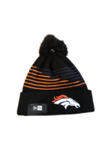New NWT Denver Broncos New Era Zig Zag Logo Cuffed Pom Knit Beanie Hat - £19.74 GBP