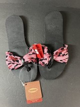 Havaianas You St. Tropez Mesh Flip Flop Sandals Women’s Size 6 Pink Black - $18.69