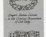 Lino&#39;s Superb Italian Cuisine Menu E State Rockford Illinois  - £12.47 GBP