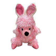 Dan Dee Pink Poodle Dog Plush in Easter Bunny Rabbit Ears Stuffed Animal 8 Inch - £7.70 GBP