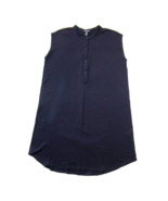 NWT Eileen Fisher Mandarin Collar in Ink Fine Tencel Jersey Henley Dress PS - $61.38