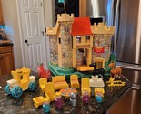 Vintage Fisher Price Little People #993 CASTLE WITH DRAGON KNIGHT KING Q... - $214.95