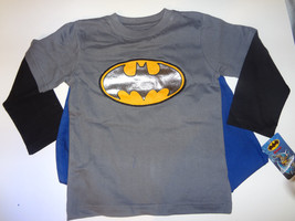 Dc Comics Batman Boys Clothes Longsleeve Top Nwt W/CAPE Sizes 18M,24M Nwt - £9.58 GBP