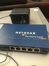 FS105 (wide) NETGEAR fast ethernet router modem switch hub FS 105 10/100... - $39.55