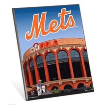 MLB New York Mets Stadium Premium 8&quot; x 10&quot; Solid Wood Easel Sign - £7.77 GBP