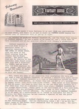 FANTASY HOUSE vintage 4-page flyer for new releases (1970s) Bram Stoker etc. - £7.81 GBP