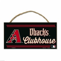 MLB Arizona Diamondbacks Logo 5&quot; x 10&quot; Solid Wood Sign with Rope - $9.95