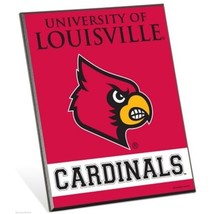 University of Louisville Cardinals Logo Premium 8&quot; x 10&quot; Solid Wood Easel Sign - £7.80 GBP