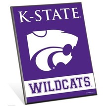 Kansas State K-State Wildcats Logo Premium 8&quot; x 10&quot; Solid Wood Easel Sign - £7.82 GBP