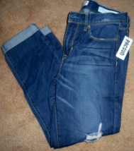 Women&#39;s/Jrs Bullhead Denim Co Skinniest Boyfriend Dark Blue Jeans New - £19.65 GBP