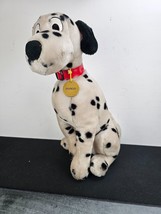 Vintage Disney Pongo 101 Dalmations 15&quot; Plush Sitting Up Collar Medallion - £19.67 GBP