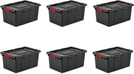 Black Lid And Base With Racer Red Latches, 15 Gallon/57 Liter Industrial, Pack. - £79.12 GBP