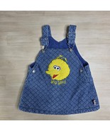 Vintage Sesame Street Big Bird Diamond Quilted Lined Overall Dress Size ... - €42,89 EUR