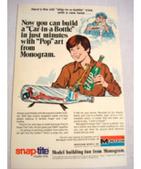 1976 Color Ad Monogram Snap-Tite Car-In-A-Bottle Model - $10.96 CAD