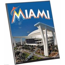 MLB Miami Marlins Stadium Premium 8&quot; x 10&quot; Solid Wood Easel Sign - £7.81 GBP
