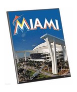 MLB Miami Marlins Stadium Premium 8&quot; x 10&quot; Solid Wood Easel Sign - £7.82 GBP