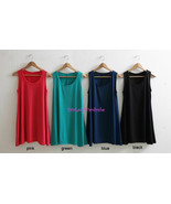 Japan Relaxed Soft Stretchy Knit Swing Tank Tunic Dress! FREE US SHIPPING - $334.14 MXN