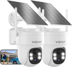 Solar Security Cameras Wireless Outdoor, 2 Pack 3Mp Security Cameras Wireless - $142.99