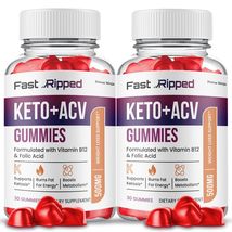 2 Pack Fast Ripped Keto ACV Gummies Official Max Strength Keto ACV Gummies - £53.88 GBP