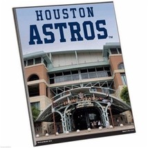 MLB Houston Astros Stadium Premium 8&quot; x 10&quot; Solid Wood Easel Sign - £7.77 GBP