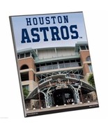 MLB Houston Astros Stadium Premium 8&quot; x 10&quot; Solid Wood Easel Sign - £7.95 GBP