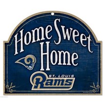 NFL St Louis Rams Logo Premium 11&quot; x 10&quot; Solid Wood Arched Sign - $12.95