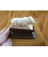 (LYNX-7) medium white Lynx cat Bobcat shed ANTLER figurine Bali detailed... - $96.08 CAD