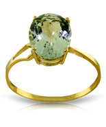 Brand New 2.2 Carat 14K Solid Gold Ring Checkerboard Cut Green Amethyst - $263.73 CAD
