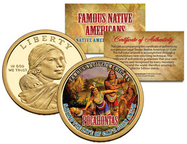 POCAHONTAS *Famous Native Americans* Sacagawea Dollar US Coin JOHN SMITH... - £6.84 GBP