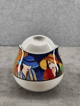 Sango Furio Cafe Sugar Bowl With 2 Ladies at Cafe with Hats Design - $11.98