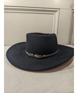 Resistol Black Hat X Double X self conforming western cowboy silver Size... - $85.00