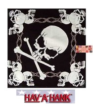 Skull&amp;Crossbones Barbed Barb Wire Biker Bandana Bandanna Scarf Scarve Head Wrap - £7.85 GBP