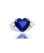 1200 Custom Vintage Inspired Blue Sapphire &amp; Diamond Floral Halo Engagem... - $3,550.00