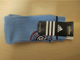 NEW ADIDAS MLS New York City FC Mens Size Large 9-11 Blue Socks C427Z-MTC - £7.47 GBP