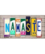 Namaste Wood License Plate Art Novelty Key Chain - £9.54 GBP
