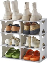 LGAQCOX 2 Pcs of 4 Tier Shoe Rack, Free Standing Shoe Racks for Closet, - $39.99