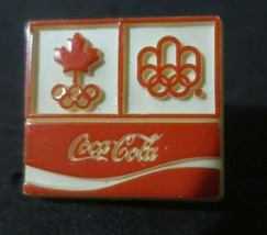 Coca-Cola  Montreal Olympics 1976 plastic Lapel Pin - $1.98